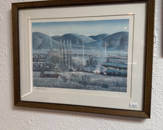 Peter Hurd Pencil Signed Art