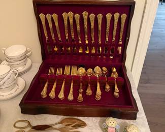 Rogers Gold Plated Flatware Set