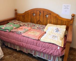 Moon & Stars Wooden Trundle Bed