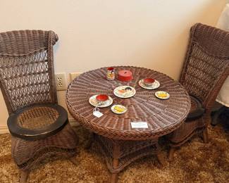 Kozy Kingdom Child's Wicker Tea Table