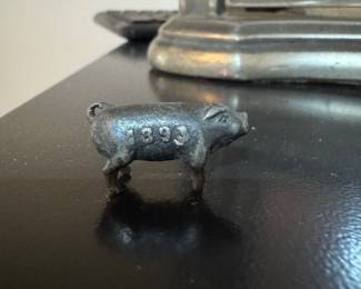 1893 World's Columbian Exposition in Chicago Souvenir Silver Pig