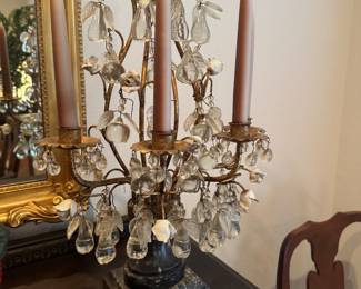 Mid-20th Century French Pair of Mantle Sconces or Girondoles