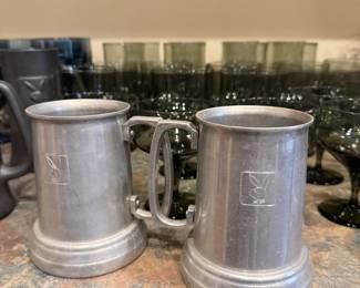 Vintage Playboy Bunny Tankard Aluminum Metal Stein Mug