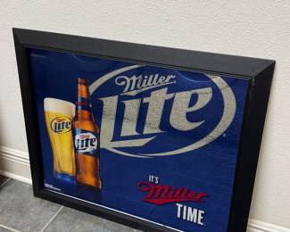Miller Lite Framed Wall Decor.