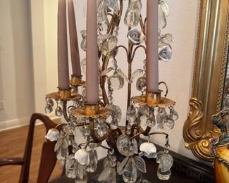 Mid-20th Century French Pair of Mantle Sconces or Girondoles