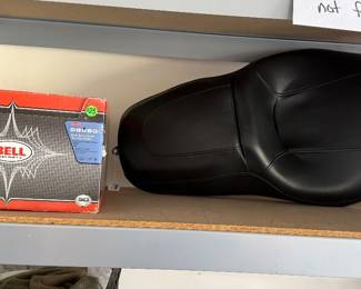 Harley seat & Bell helmet