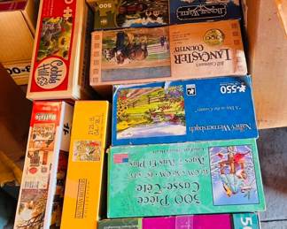 boxes of puzzles