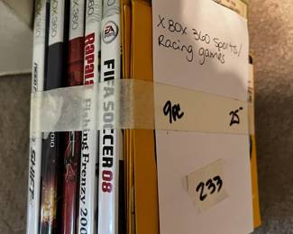 #233	9 Xbox 360 Sports/Racing Games	 $25.00 