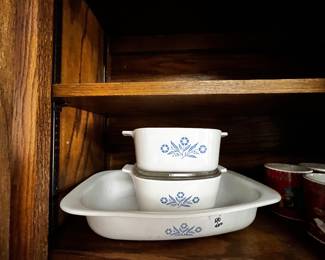 #100	Blue Cornflower  Corning Ware - 4 pc set	 $40.00 
