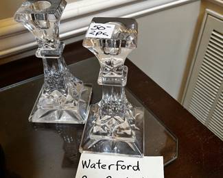 #76	 Pair of Waterford Candlesticks	 $50.00 