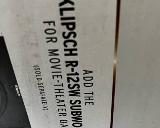 #122	Klipsch Dolby Atmos360 Surround Sound System - 5 pc Set	 $300.00 