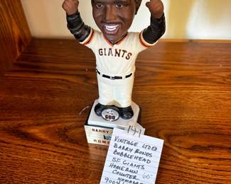 #143	Vintage LTD Barry Bonds Bobble Head SF Giants Homerun Counter Nubered 9004/10000 Authentic	 $60.00 