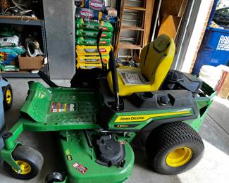 #38	John Deere Model Z330M Zero turn - 48" Cut only 1.5 Hours w/spreader & Grass Catcher	 $3,500.00 
