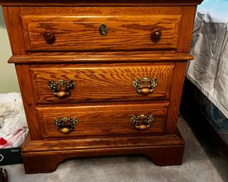 #66	Sumter Bedside Table w/3 drawers - 26x17x27 Upstairs - You Move Down	 $30.00 