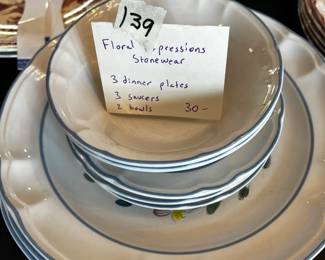 #139	Floral Expressions Stonewear - Misc.	 $30.00 