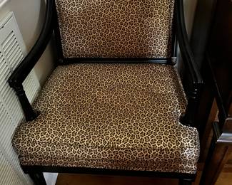 #19	Leopard Print w/Black Painted Arms and Legs - Side Chair	 $50.00 