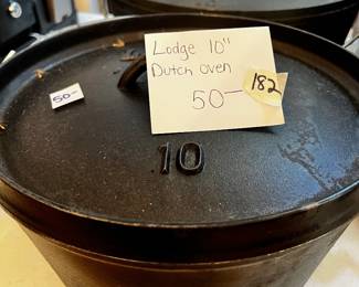 #182	Lodge 10" Dutch oven	 $50.00 