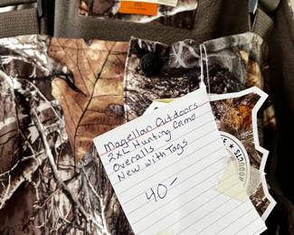 #214	Magellan Outdoors 2XL Hunting Camo overalls - New with Tag	 $40.00 
