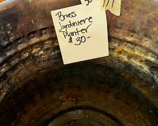 #111	Brass Jandiniere Planter	 $30.00 
