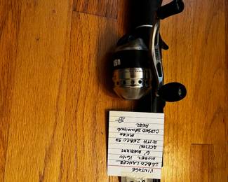 #203	Vintage Zebco Lancer Model 1640 6' Medium Action with Zebco 33 Closed Spinning Reel	 $28.00 