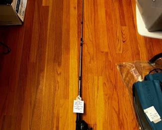 #202	Vintage Zebco Lancer Model 1640 Medium Action Rod with Zebco Model 202 Closed Spinning Ro	 $20.00 
