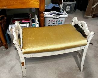 #36	Wood Dressing Stool (as is finish) - 28x16x17	 $30.00 