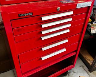 #55	Kennedy 7 Drawer Rolling Tool Caddy w/key	 $150.00 