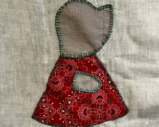 #68	Sonbonnet Sue Scrappy Quilt machine Made w/polyester batting - 92x 82 (has stains)	 $60.00 