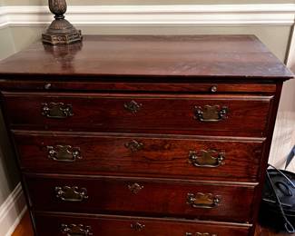 #10	Pennsylvania house Chest of 4 Drawers w/Brass Side Handles - w/slide-out tray - 31x18.5x30	 $125.00 