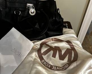 #37	Michael Kors Black Shoulder Bag w/dust Bag (as is)	 $45.00 