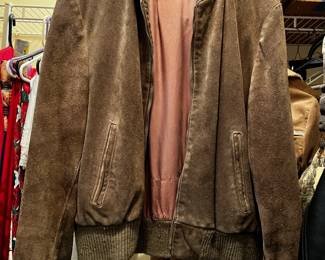 #93	Genuine Leather Suede Jacket - Size 44 - vintage	 $30.00 