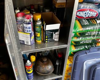 #56	Metal Storage Cabinet w/key & 2 shelves - Stainless Steel - 16x17x48	 $75.00 
