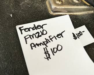 #125	Fender Amplifier - FM210	 $100.00 