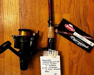 #197	Berkley Cherrywood HD CS02-702M3 7' Medium with shimano r2000 Spinning Reel	 $38.00 