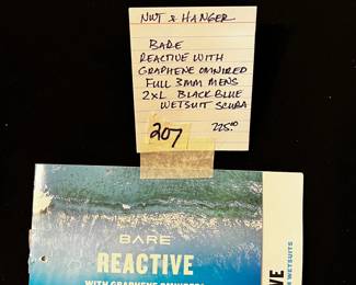 #207	New with Tags and Hanger Bade Reactive with Graphene Onmired Full 3mm Mens 2XL Black Blue Wetsuit Scuba	 $225.00 