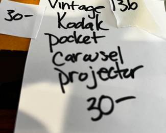 #136	Vtg. Kodak Pocket Carousel Projector	 $30.00 
