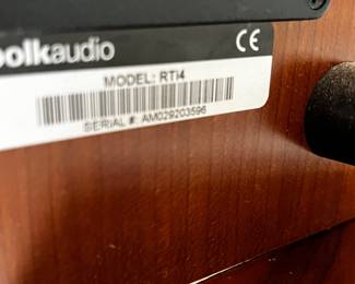 #120	Polk Set of 4 pc Floor Standing Speaker (2) and (2) Bookshelf Speakers - RTA	 $500.00 