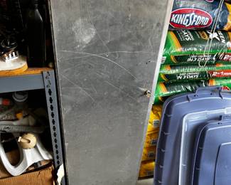 #56	Metal Storage Cabinet w/key & 2 shelves - Stainless Steel - 16x17x48	 $75.00 
