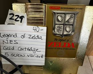 #229	Legend of Zelda for NES gold Cartridge 5 Screw Varient	 $40.00 