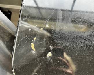 #63	Black Lacquer Bedside Table w/2 drawers (as is finish) - 27x15x20 Upstairs - You Move	 $20.00 