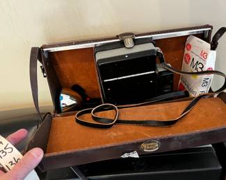 #132	VTG. Polaroid Camera in Case w/accessories	 $30.00 