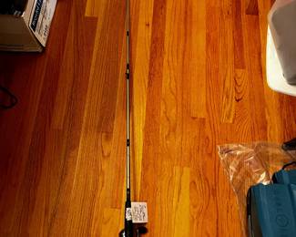 #203	Vintage Zebco Lancer Model 1640 6' Medium Action with Zebco 33 Closed Spinning Reel	 $28.00 