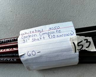 #153	Whitetail 3050 Carbon  Composite 31" Shaft (10 Arrows)	 $60.00 