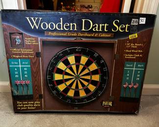 #213	Wooden Dart Set	 $30.00 