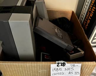 #228	1995 NES Console (as is) Game Insert Flap is missing  - Zapper Gun, 2 controllers, power Cord, Super Mario Bros. and powers on but play untested	 $75.00 