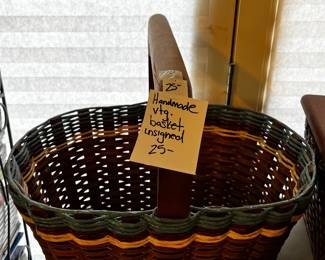 #110	Handmade VTG. Basket unsigned	 $25.00 