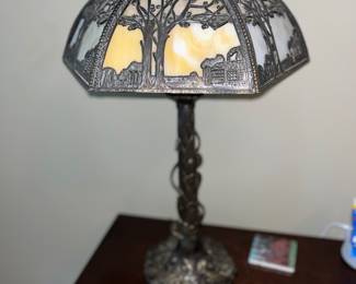 Vintage Slag Table Lamp By Miller