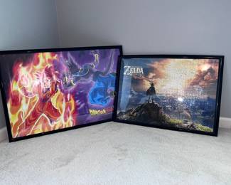 Anime Poster Zelda Puzzle Framed