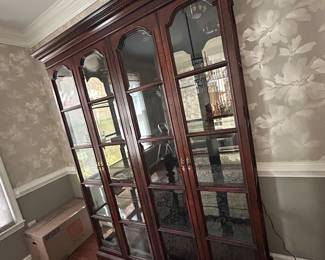 China/display glass and wood cabinet 