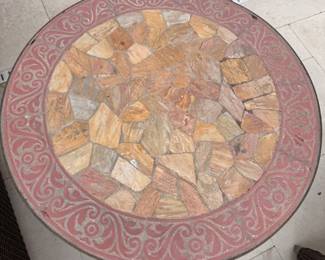 2 Round mosaic end table 24"